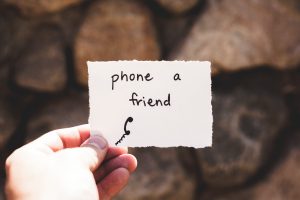 mentale Gesundheit "phone a friend"